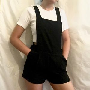 Black overalls (shorts)